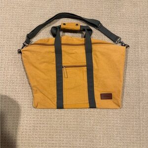 L.L. Bean Mustard Yellow Field Canvas Duffle